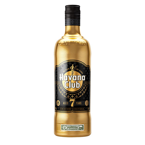 Special edition of Golden Bottle Havana Club rum